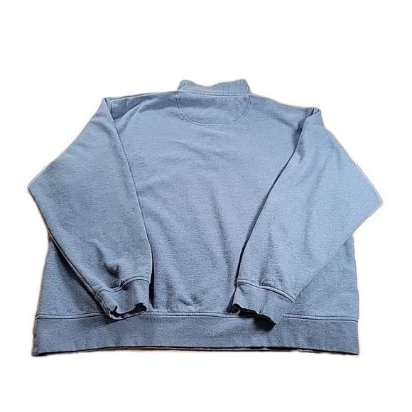Orvis Men's Signature Quarter 1/4 Zip Snap Sweatshirt BLUE Pullover 2XL  EUC - Picture 4 of 9